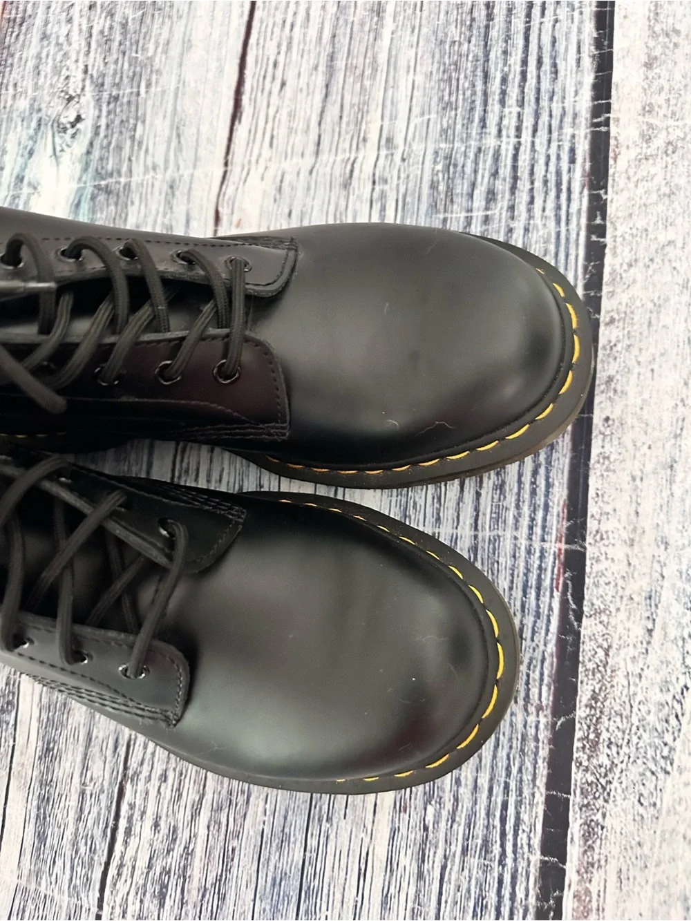 Dr. Marten 1460 Classic Smooth Black Leather Lace Up Boots $180